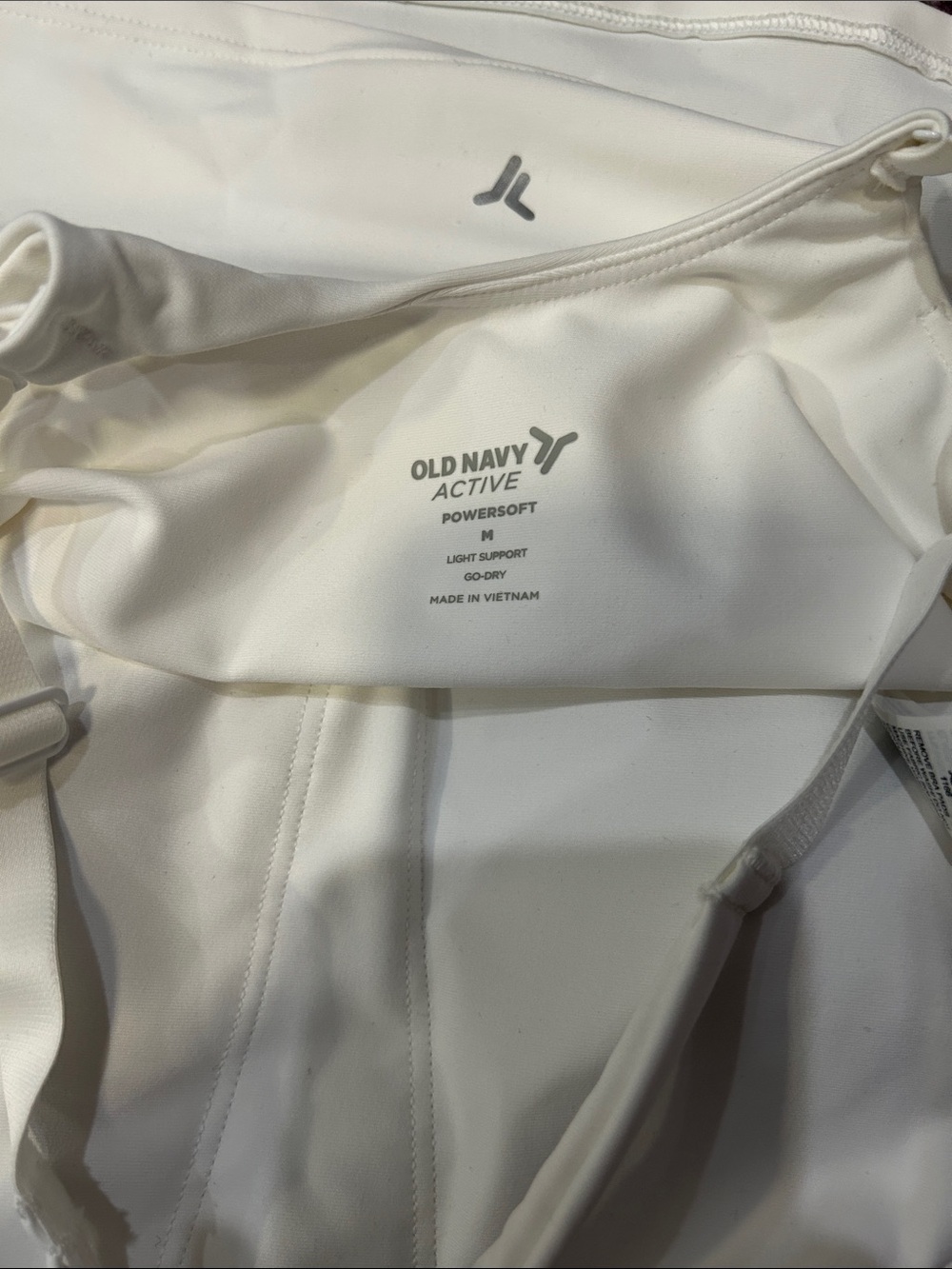 White Racerback Crop Tank Top - Picture 3 of 3